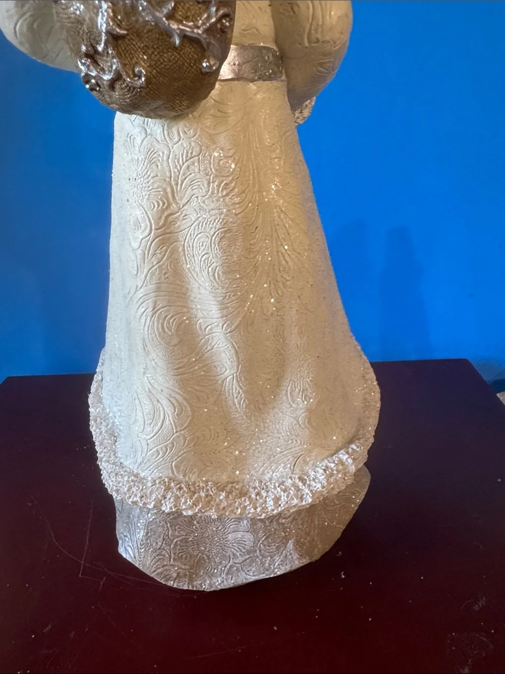 Festive Cream old world Santa Figurine Holiday Decoration